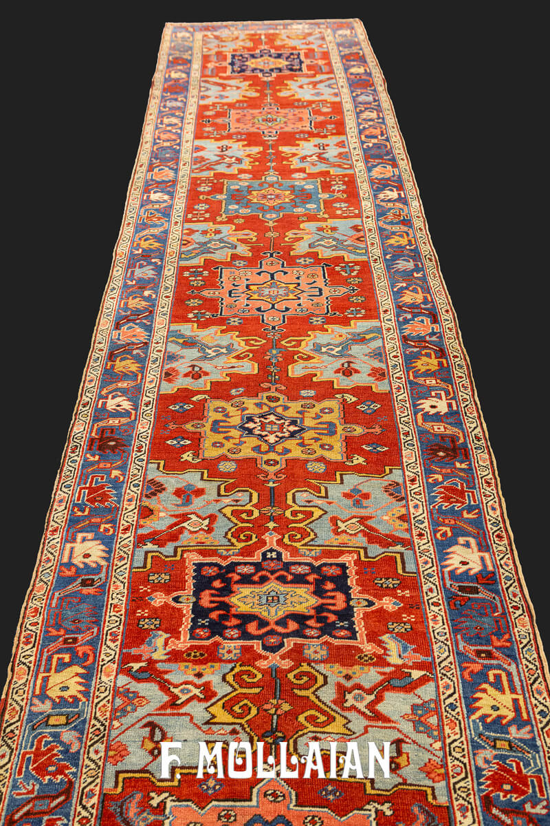 Antique Heriz Serapi Rug Red Color n°:102605